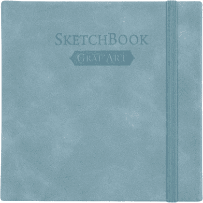 Скетчбук для графики "GrafArt white", 40 листов, 12х12 см, 160 г/м2, голубой дым - 2