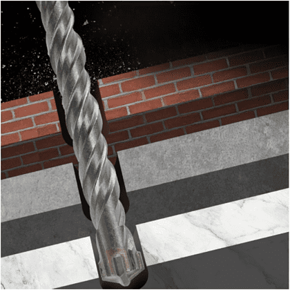 Бур по бетону Deli YS EDH-Y08210, 8 x 210 мм, SDS-PLUS - 3