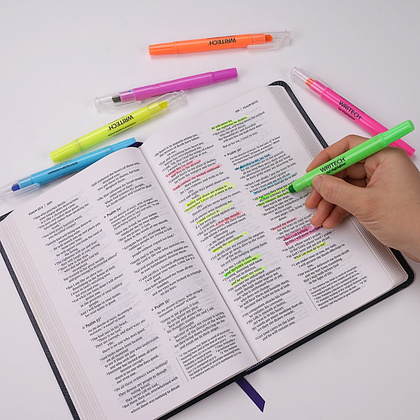 Маркер текстовый "Gel", неон фиолетовый - 3