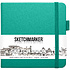 Скетчбук "Sketchmarker", 12x12 см, 140 г/м2, 80 листов, изумрудный