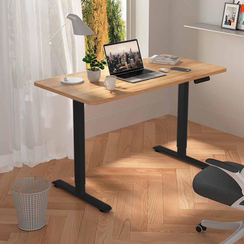 Стол с электроприводом WellDesk Prime 1300x675х18 черный/дуб бардолино натуральный (9191461+9072452) - 4