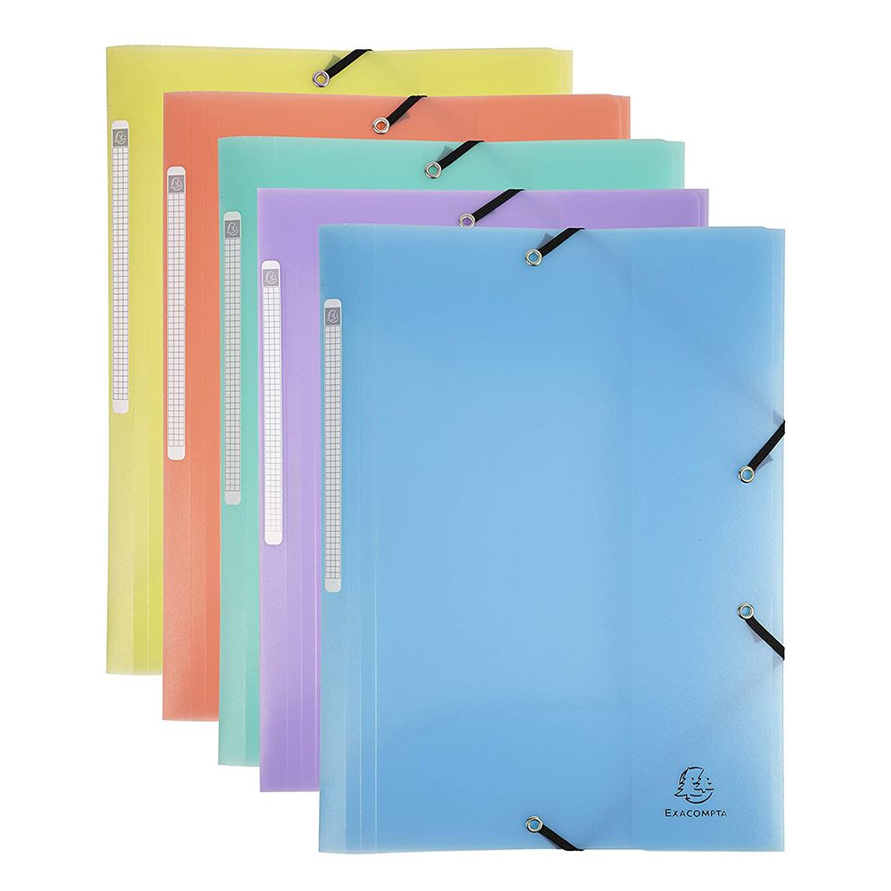 Папка на резинках "Chromaline Pastel", A4, 15 мм, полипропилен, ассорти