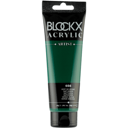 Краски акриловые "Blockx", 656 травяной зеленый, 120 мл