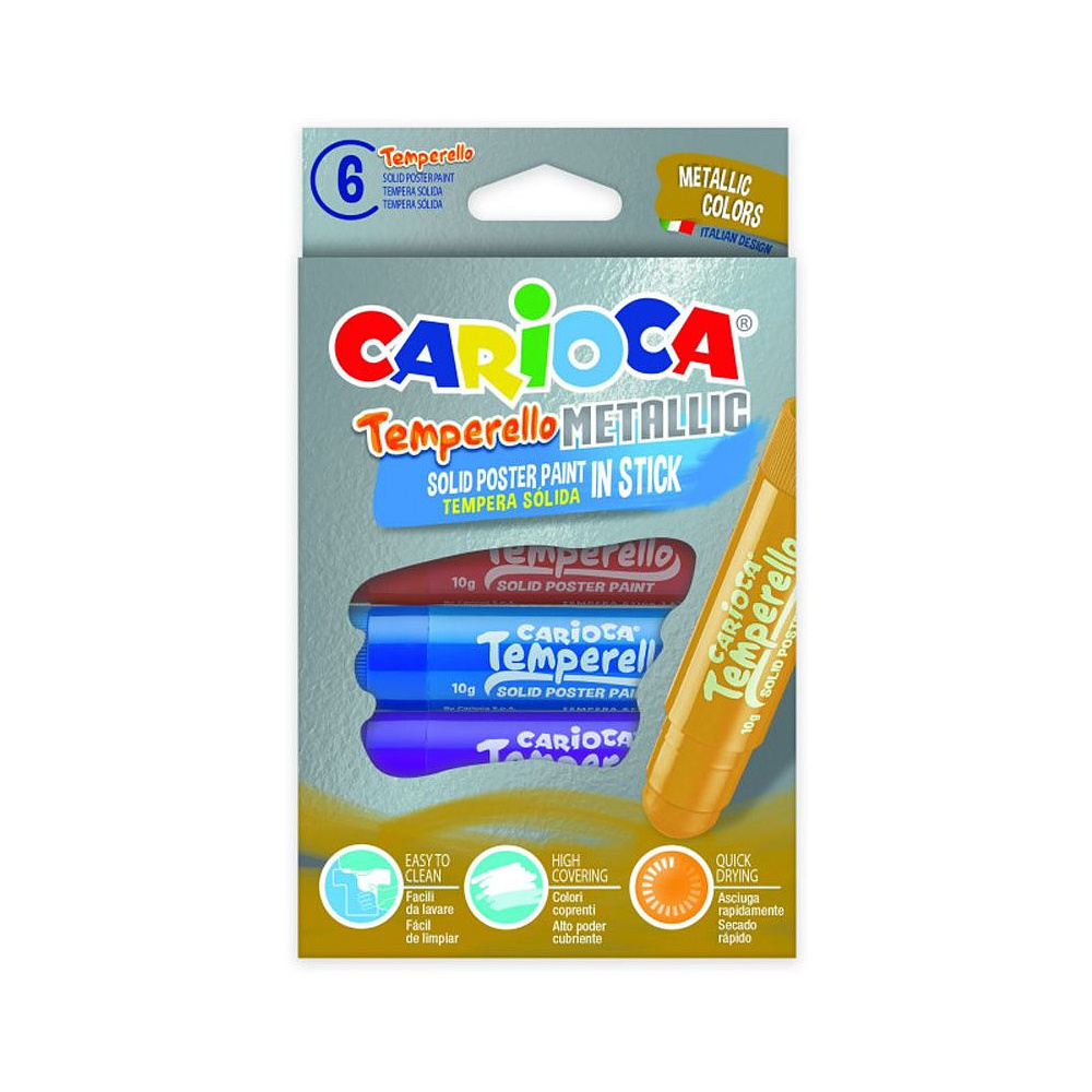 Мелки мягкие "Temperello Metallic", 6 цветов, ассорти, -30%