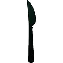 Пластиковый нож одноразовый премиум, 17 см, 50 шт/упак, черный