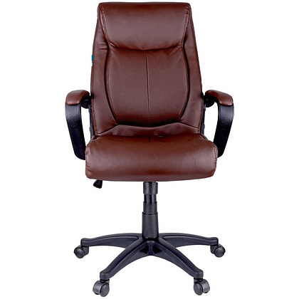 Кресло для руководителя Helmi "HL-E02 Income", экокожа, пластик, коричневый - 2