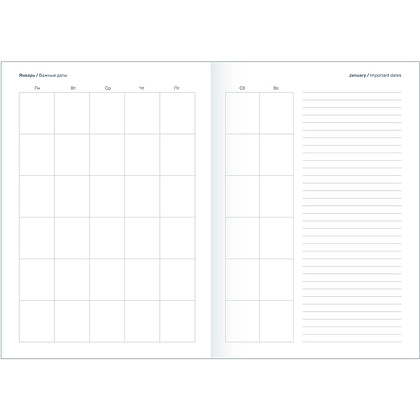 Ежедневник недатированный "Toronto", А5, 320 страниц, синий - 2