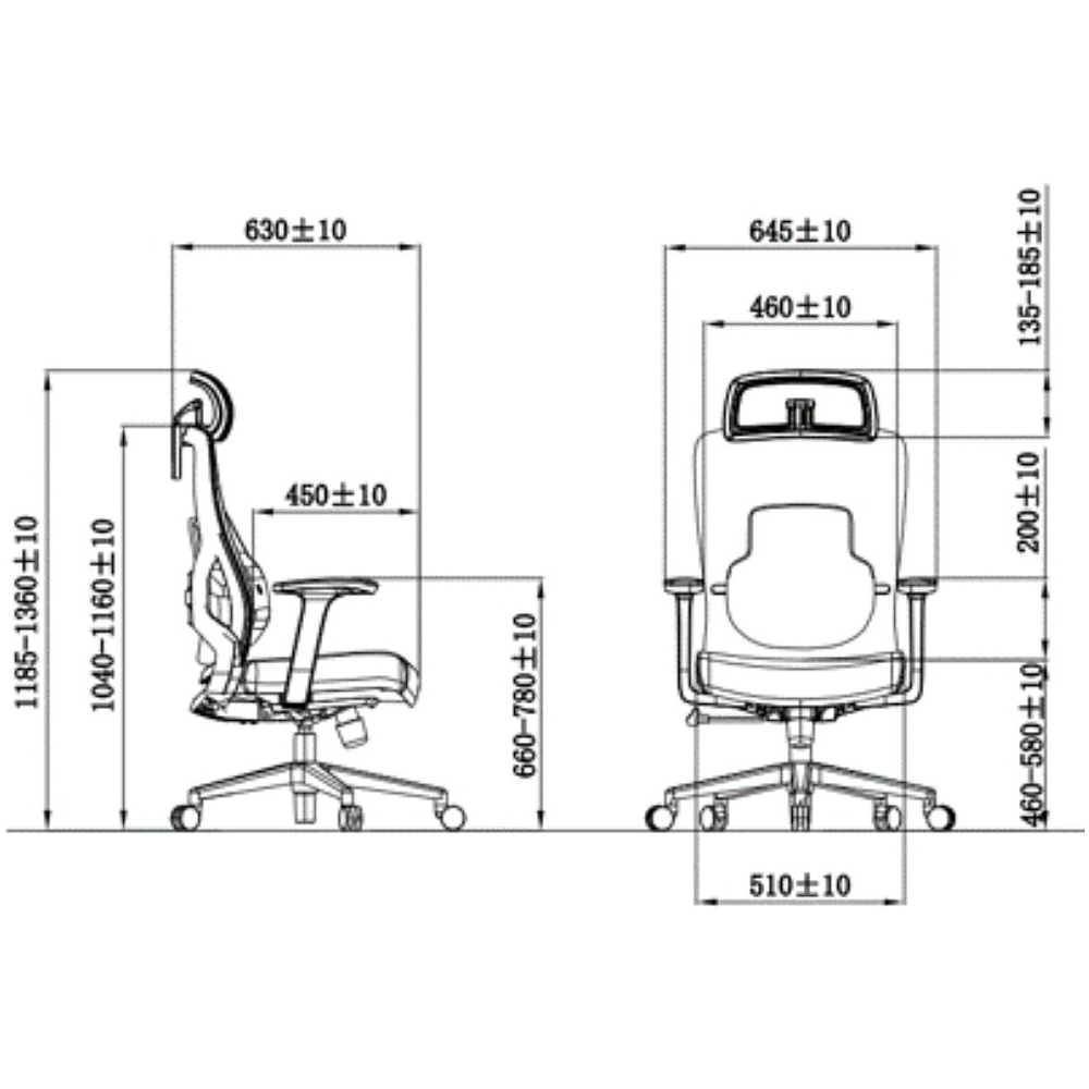 Кресло для руководителя SitZone U-063A сетка, черный - 5