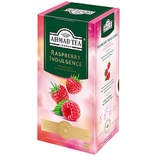 Чай "Ahmad Tea Raspberry Indulgence", 25 пакетиков x1.5 гр, черный, со вкусом и ароматом малины