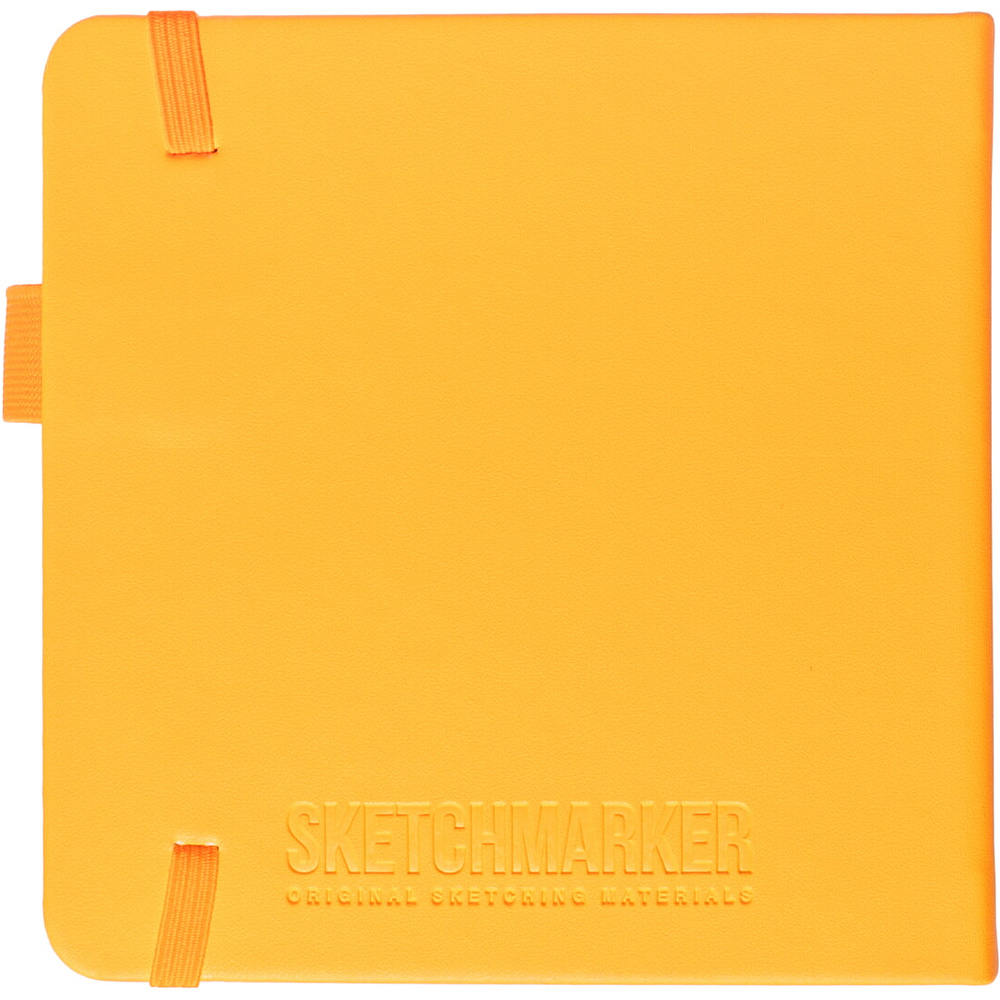 Скетчбук "Sketchmarker", 12x12 см, 140 г/м2, 80 листов, оранжевый неон - 2