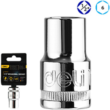 Головка торцевая шестигранная Deli YS EDQ4013 1/2", 13 мм, серебристый