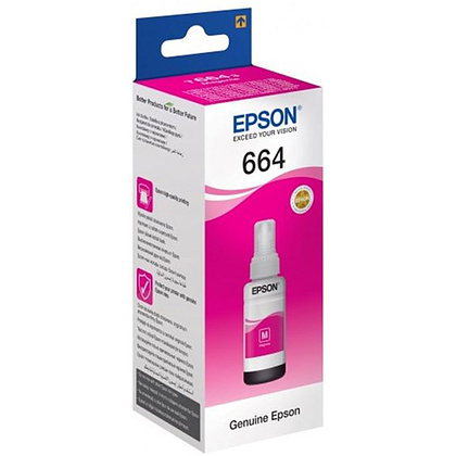 Контейнер с чернилами Epson "T6643", 70 мл, пурпурный