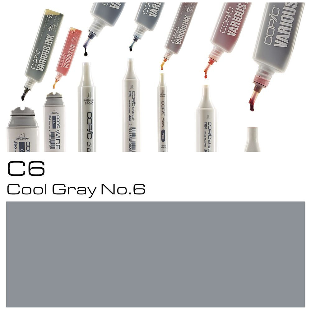 Чернила для заправки маркеров "Copic", C-6 холодный серый №6 - 2