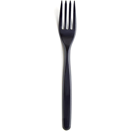 Пластиковая вилка одноразовая "ЭЛИТ ОРЕЛ премиум", 180 мм,100 шт/упак, черный