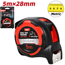 Рулетка Deli RS EDL370528, 5 м х 28 мм, красный, черный