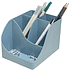 Подставка для ручек "Autentik", пластик, 5 делений, сине-серый