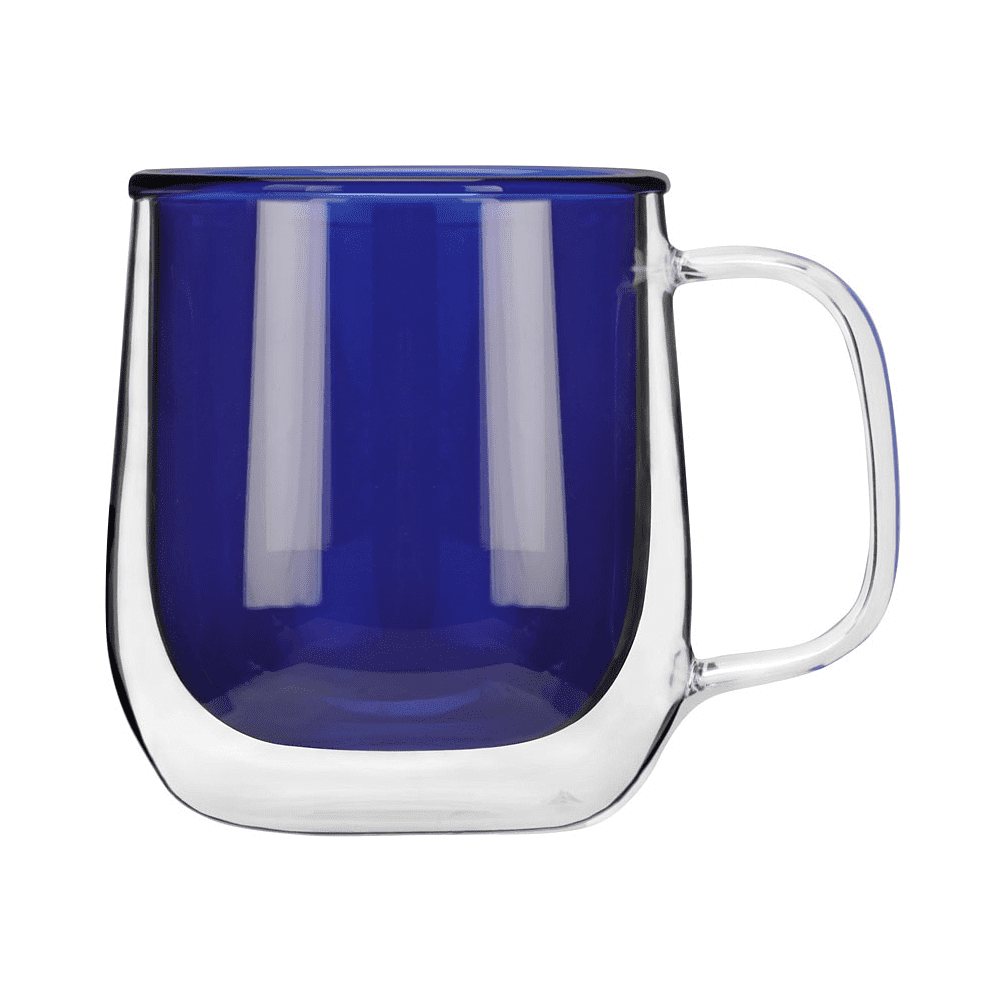 Кружка стеклянная "Ubud", 250 мл, синий, прозрачный - 3