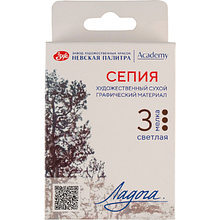 Сепия "Ладога", набор мелков, 3 цвета, светлая