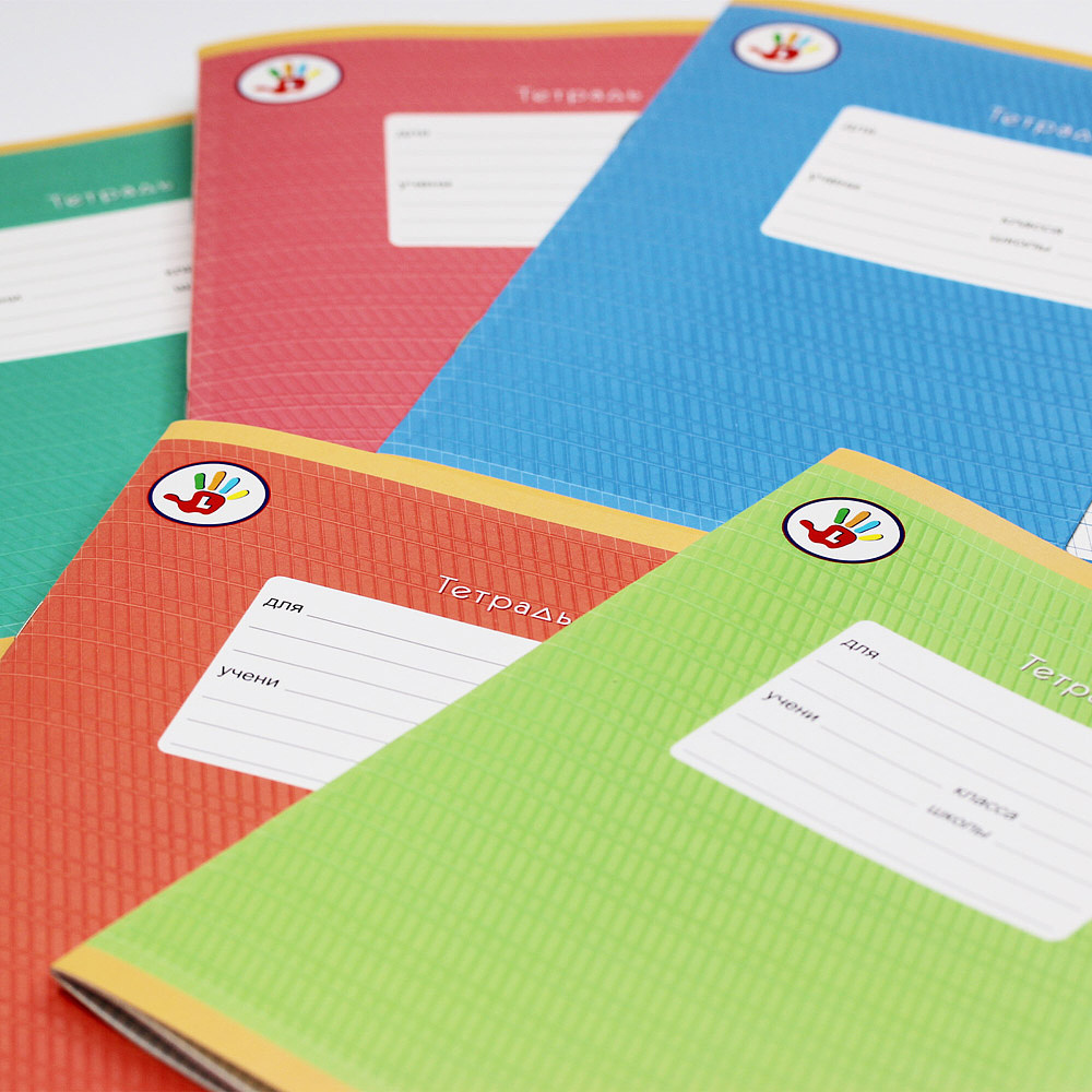 Тетрадь "Любимая палитра", A5, 12 листов, частая косая линейка, ассорти - 4