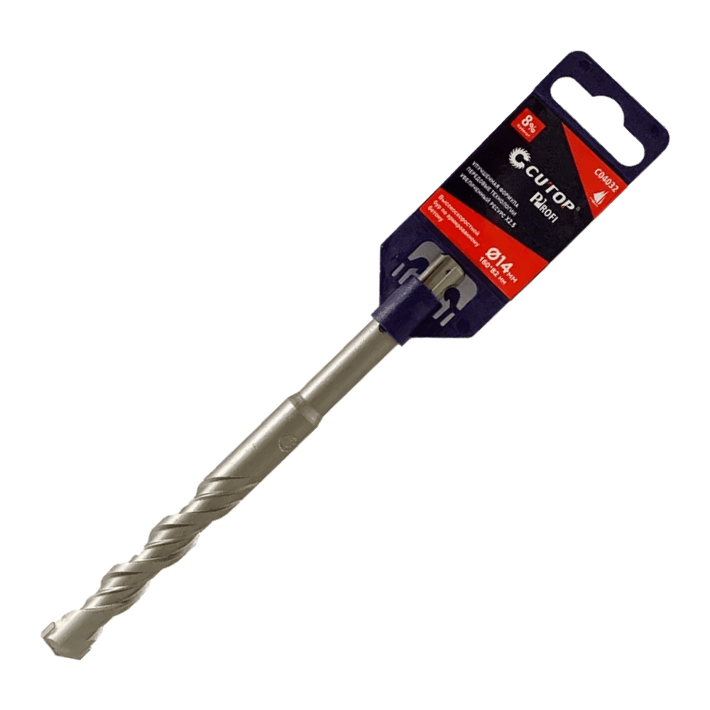 Бур по бетону CUTOP Profi C04032, 14х160 мм, SDS+, двойная резьба