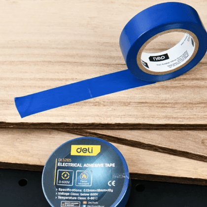Изолента ПВХ Deli YS EDL5265, 18 мм x 10 м, 130 мкм, синяя - 3