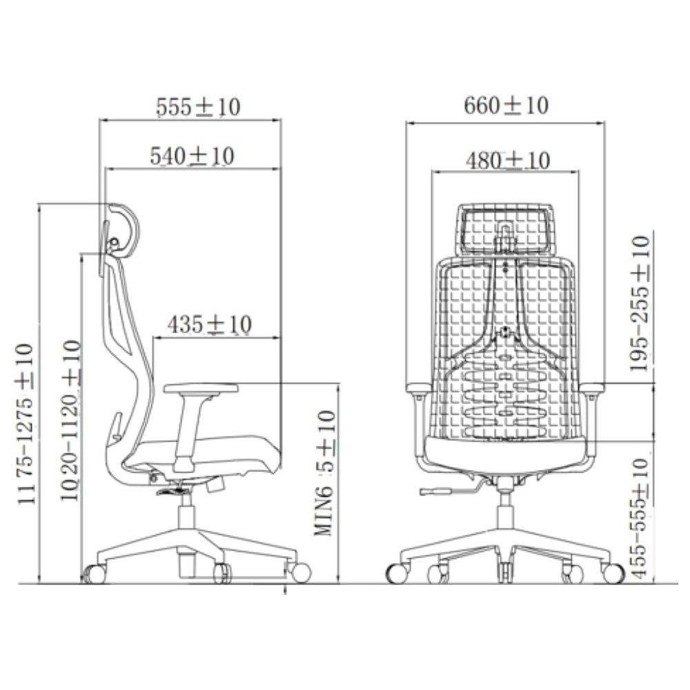 Кресло для руководителя SitZone CH-359A сетка/ткань, черный, -30% - 6