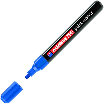 Маркер перманентный на нитрокраске Edding "790", желтый - 6