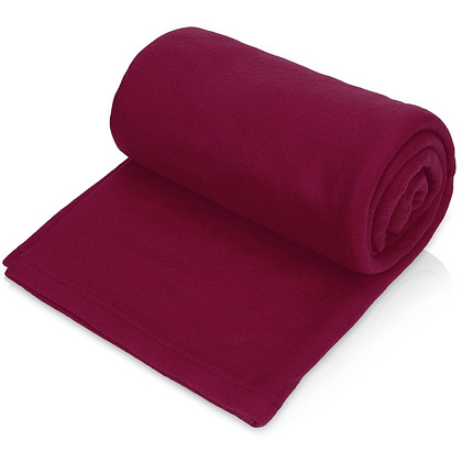 Плед флисовый "Polar", бордовый