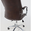 Кресло для руководителя "KING A" поворотное, хром, натуральная кожа, темно-коричневый - 13