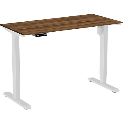 Стол с электроприводом WellDesk Light 1300x675х18 белый/дуб хантон темный (9116310+9178197)