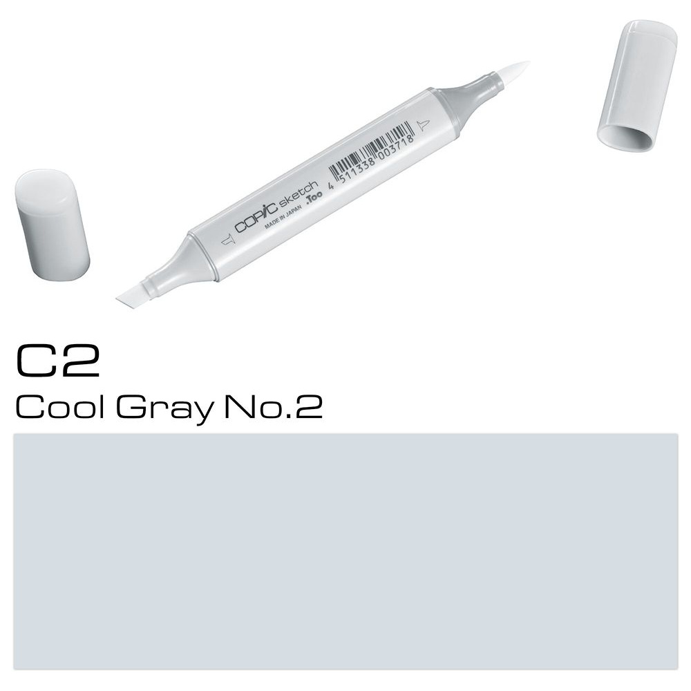 Маркер перманентный "Copic Sketch", C-2 холодный серый №2