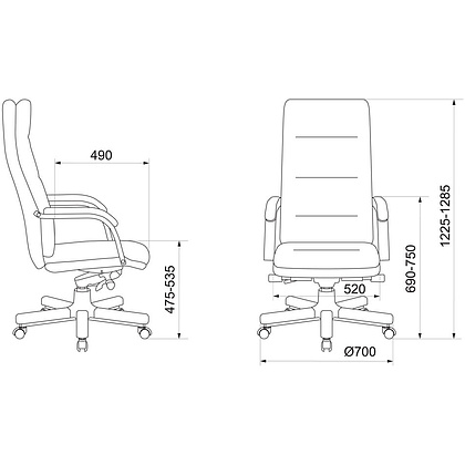 Кресло для руководителя Бюрократ "T-9927WALNUT", кожа, дерево, черный - 5
