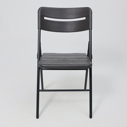 Стул складной, пластик, темно-серый - 6