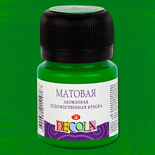 Краска акриловая матовая "Декола", 717 зеленая светлая, 20 мл., банка