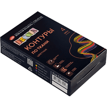 Контур акриловый по ткани "Декола цветные", набор 4 цветов, 18 мл, тубы