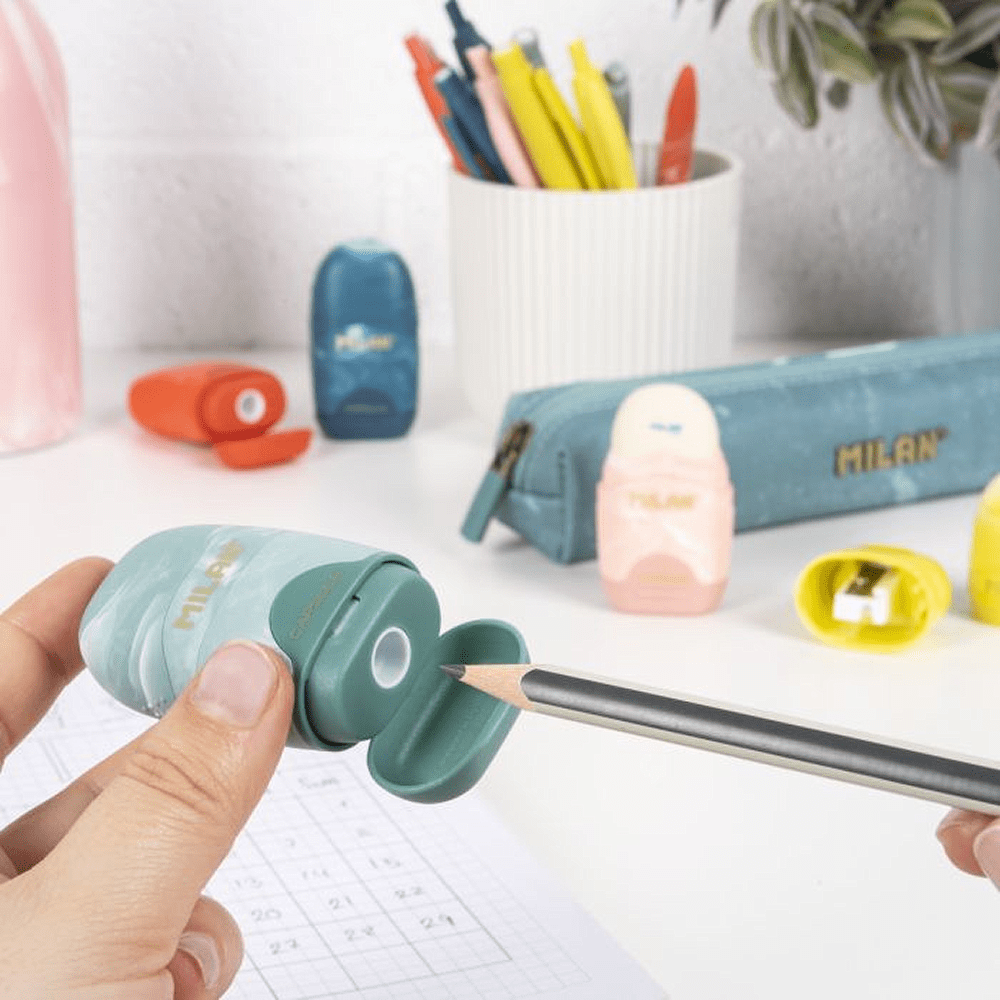 Точилка на 1 отверстие "Capsule Lava", с ластиком, ассорти - 6