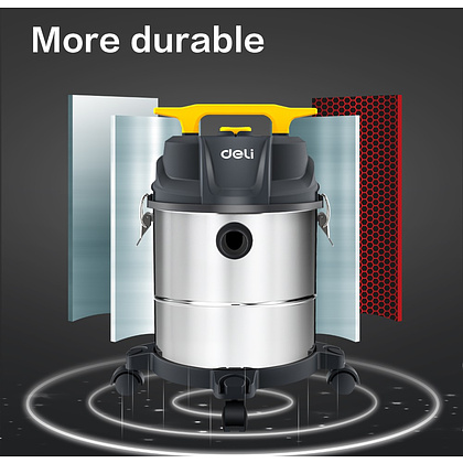 Пылесос сетевой Deli YS EDL881825, 1400 Вт, 21 кПа, 25 л, черный - 3