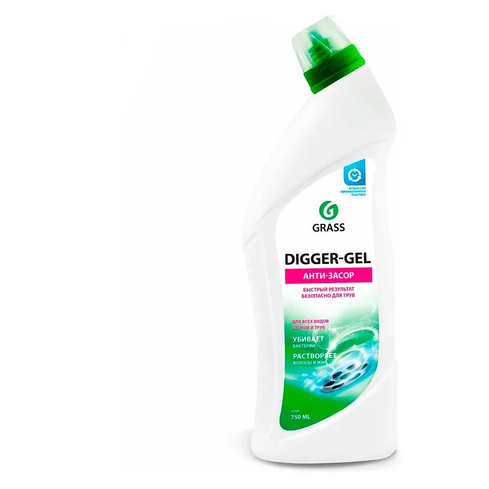 Средство для удаления засоров в трубах "Digger-Gel", 750 мл