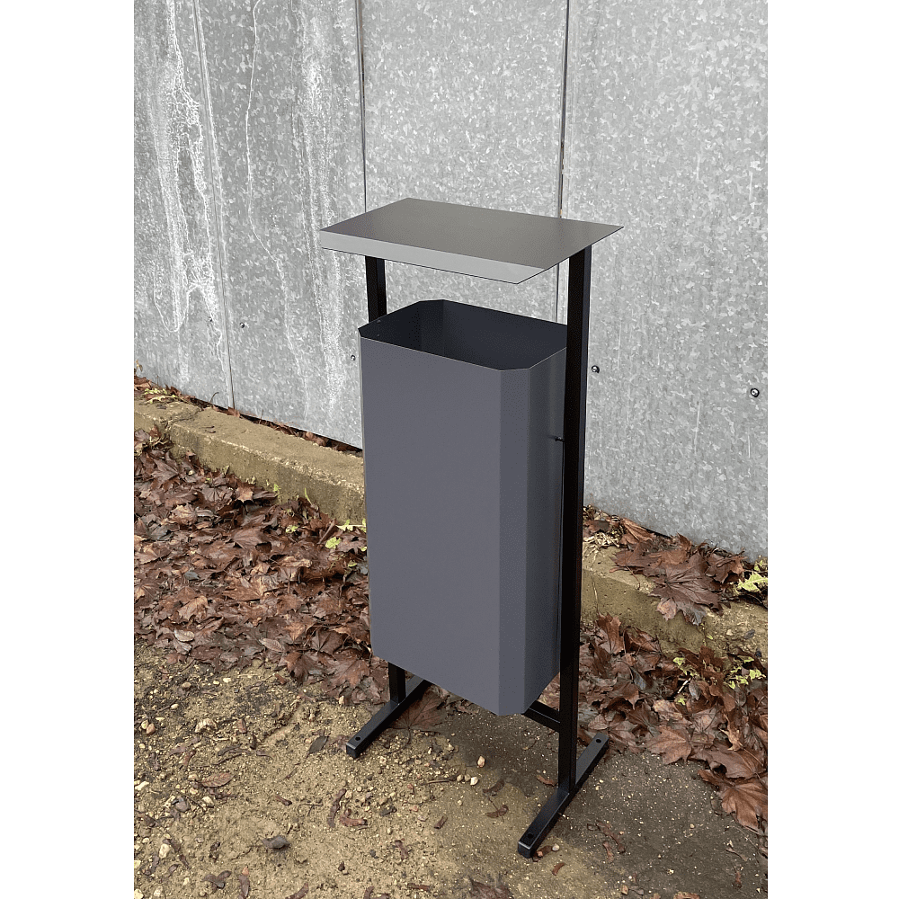 Урна уличная для мусора СТАНДАРТ, 50 л, металл, серый - 5