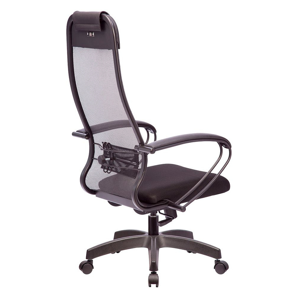 Кресло для руководителя "Metta SU-1-BP Комплект 11 PL", сетка, пластик, темно-серый - 2