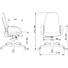 Кресло для руководителя "Бюрократ CH-808AXSN", ткань, пластик, темно-серый - 7