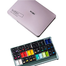 Краски акриловые"Himi Jelly Cup", набор 48 цветов, 12 мл, кювета, пластиковый футляр