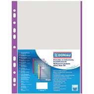 Файл (папка-карман) с цветной перфорацией, A4, 100 шт, 40 мкм, фиолетовый