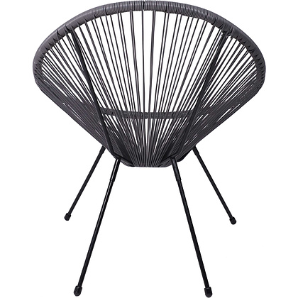 Кресло садовое AksHome RIMINI, искусственный ротанг, серый - 8