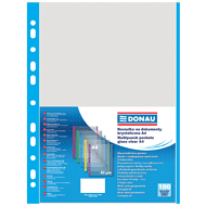 Файл (папка-карман) с цветной перфорацией, A4, 100 шт, 40 мкм, голубой