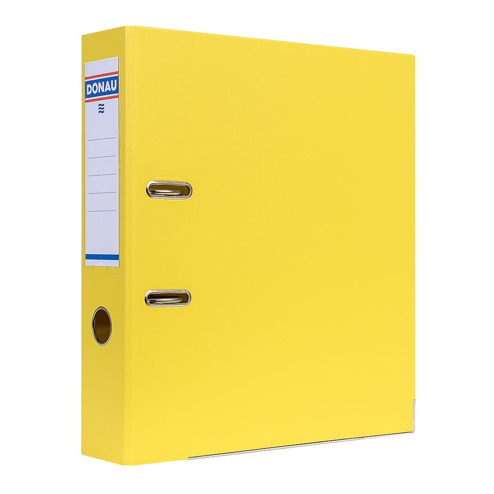 Папка-регистратор "Donau", A4, 75 мм, ПВХ, желтый
