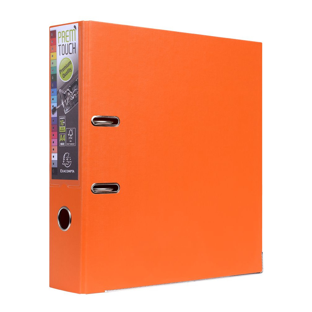 Папка-регистратор "Exacompta", A4, 80 мм, ПВХ, оранжевый