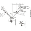 Крепление для 2-ух мониторов Power Black DBL, черный - 11