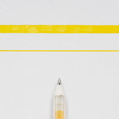 Ручка гелевая "Gelly Roll Glaze", 0.6 мм, прозрачный, стерж. желтый - 2