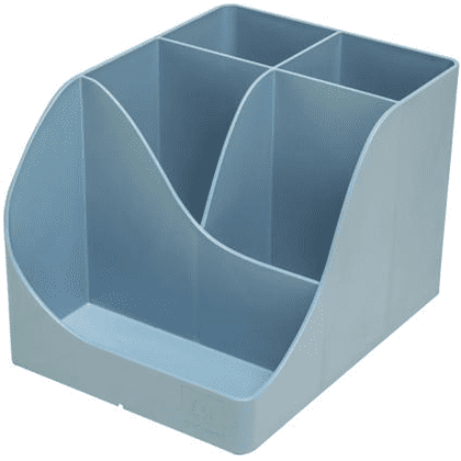 Подставка для ручек "Autentik", пластик, 5 делений, сине-серый - 5